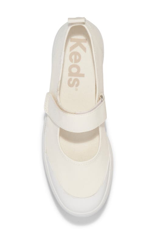 Keds Kid Infant Champion Lace Toe Cap T-strap Sneakers In White Canvas