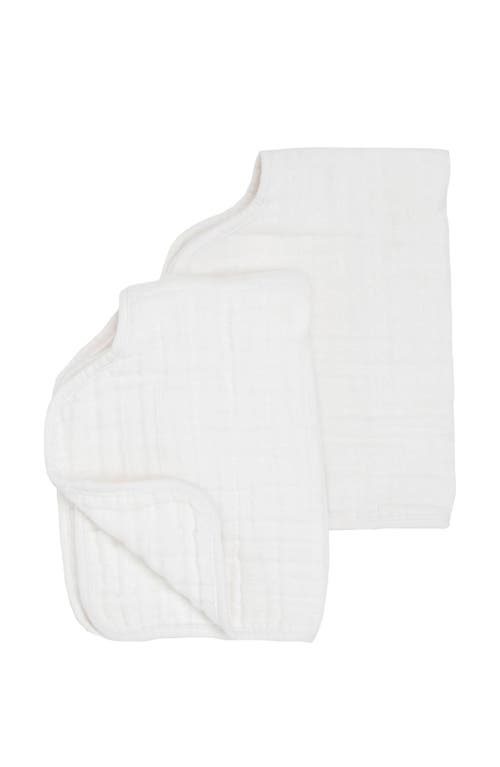 little unicorn 2-Pack Cotton Muslin Burp Cloths in White at Nordstrom
