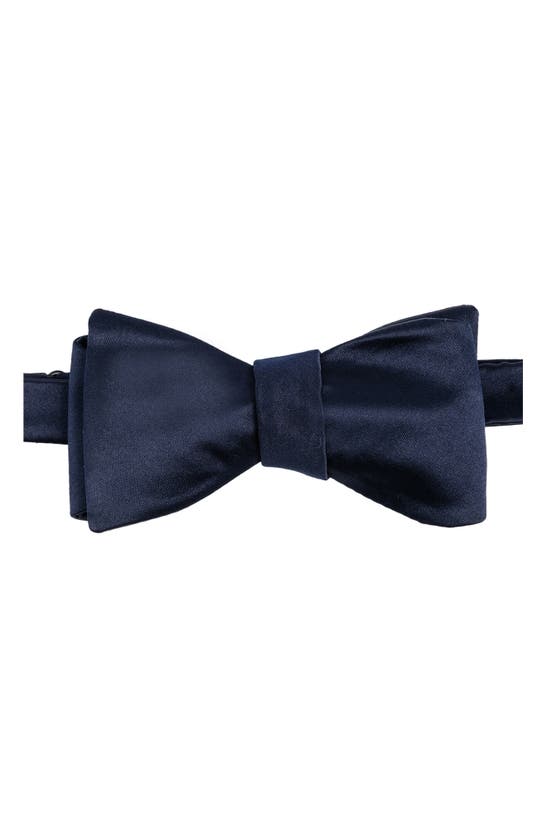Construct Men's Satin Self-tie Bow Tie In Ink