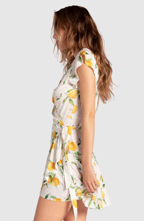 Shop Belle & Bloom Love Shack Mini Wrap Dress In Orchard