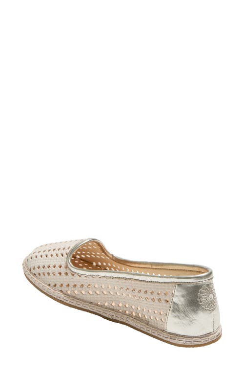 Shop Jack Rogers Conwell Flat In Ivory/platinum