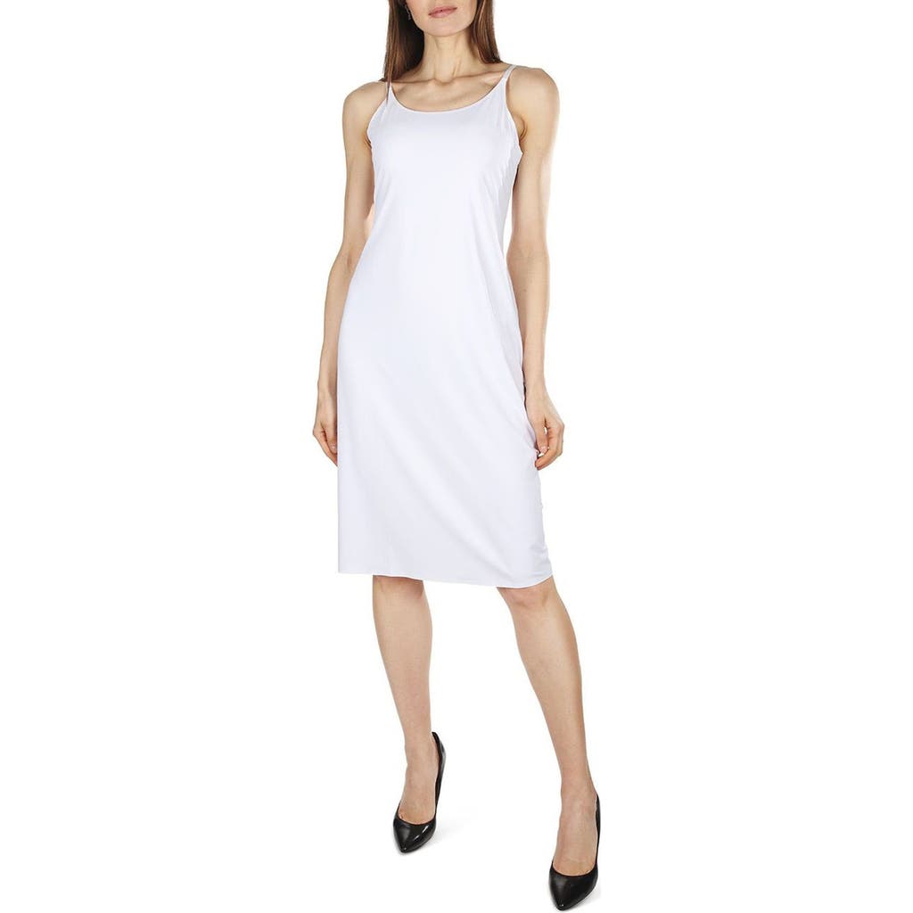 Memoi Bonded Cami Slip In White