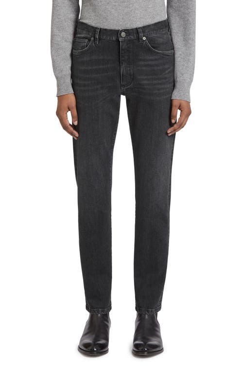 ZEGNA City Fit Stretch Denim Jeans Grey at Nordstrom,