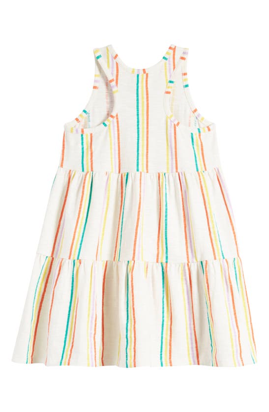Shop Tucker + Tate Kids' Tiered Dress In Ivory Egret- Janice Stripe