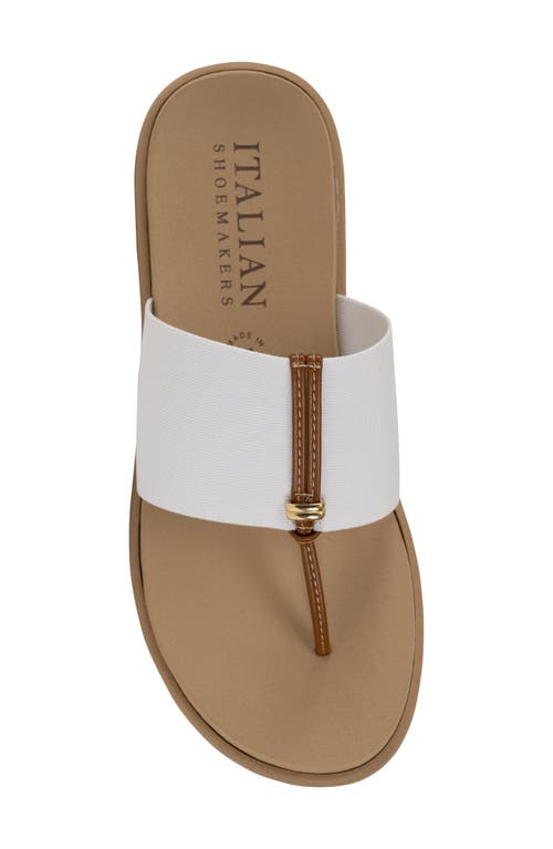 Italian Shoemakers Jahzara Elastic Strap Sandal In White