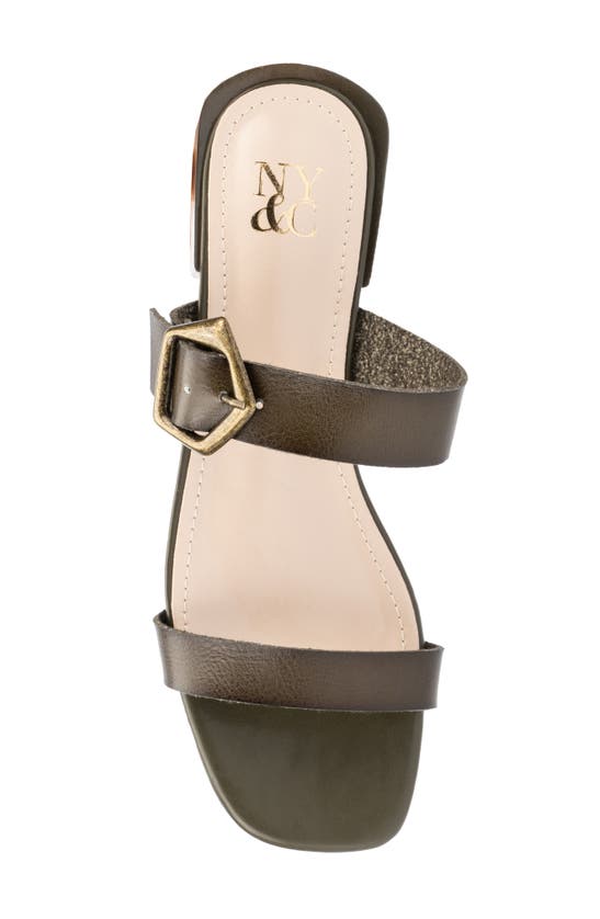Shop New York And Company Helga Sandal In Olive