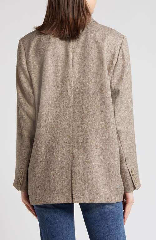 Shop Treasure & Bond Herringbone Oversize Blazer In Tan Timber Heather