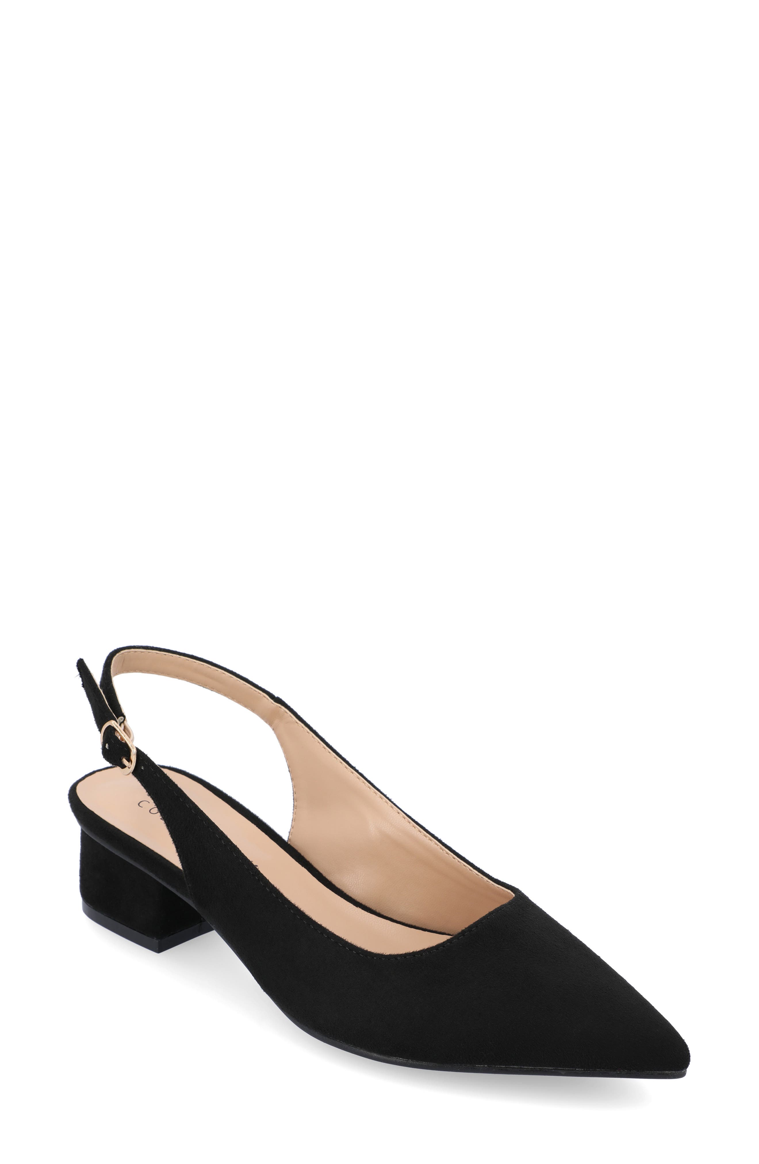 black block kitten heels