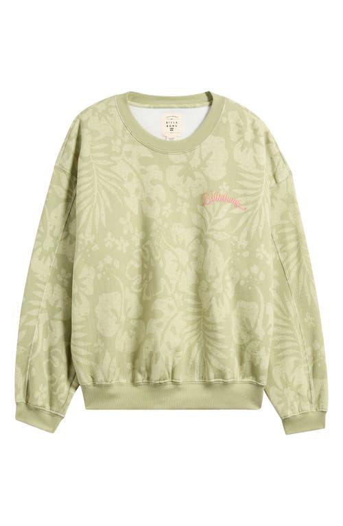 Billabong Off Tropic Kendall Graphic Sweatshirt In Green