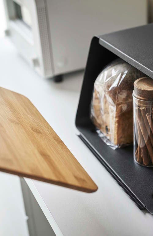 Yamazaki Sliding Door Bread Box In Black