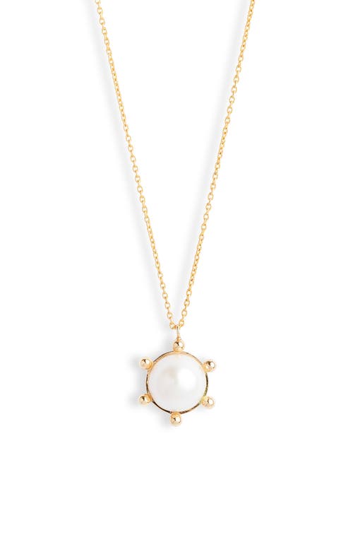 Shop Poppy Finch Bubble Cultured Pearl Pendant Necklace In Gold