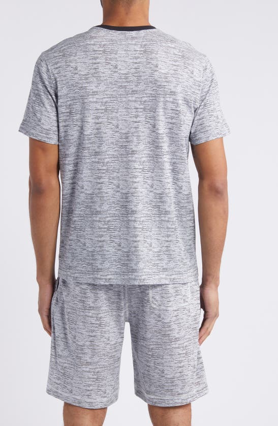 Shop Daniel Buchler Stripe Cotton Pajama T-shirt In Navy Stripe
