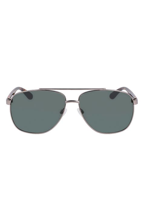 61mm Combination Aviator Polarized Sunglasses