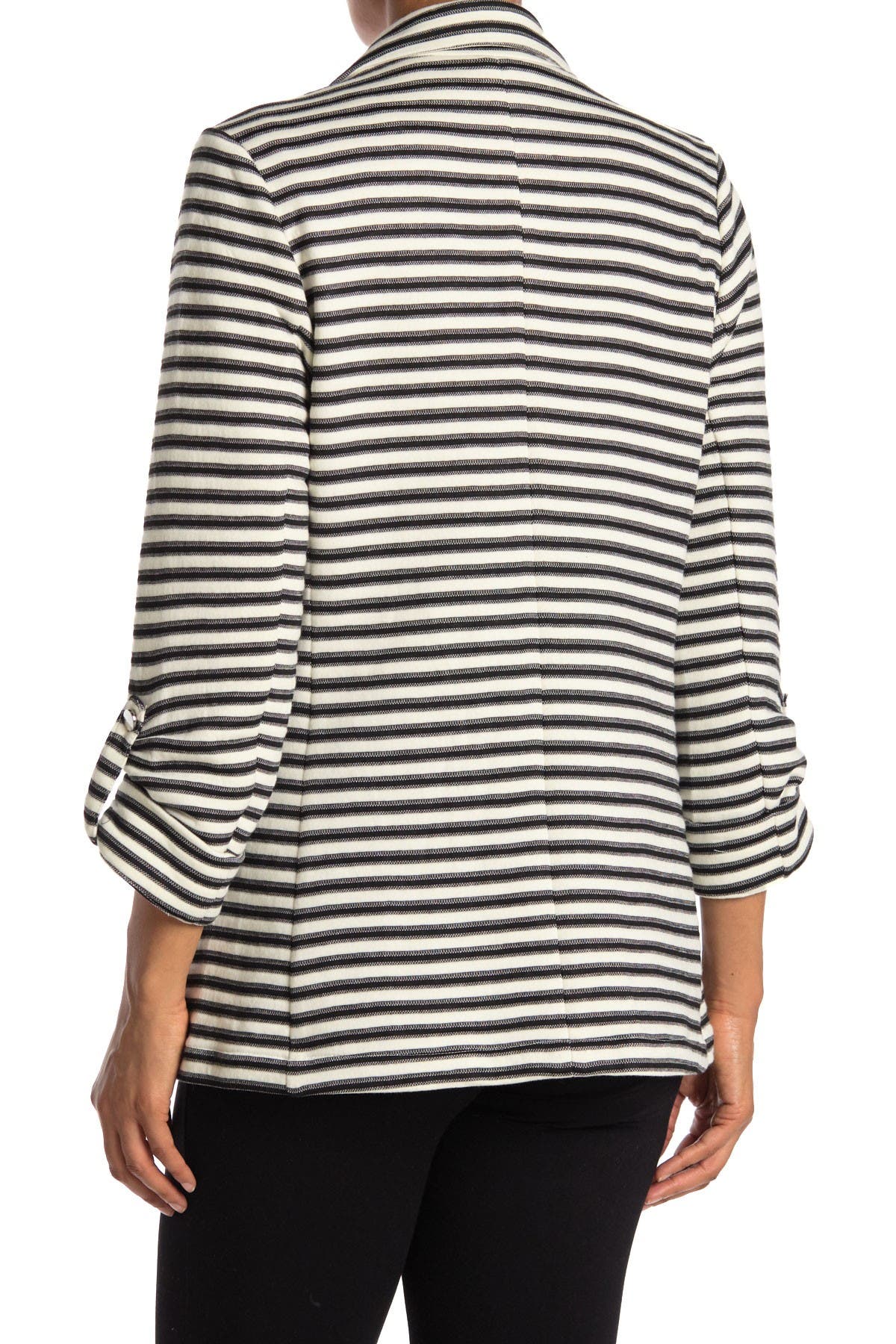 Dr2 By Daniel Rainn Stripe Notch Lapel Blazer In Charcoal1