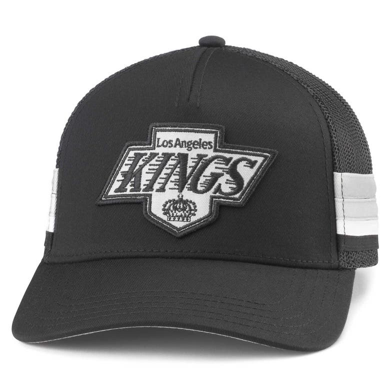 Shop American Needle Black Los Angeles Kings Hotfoot Stripes Trucker Adjustable Hat