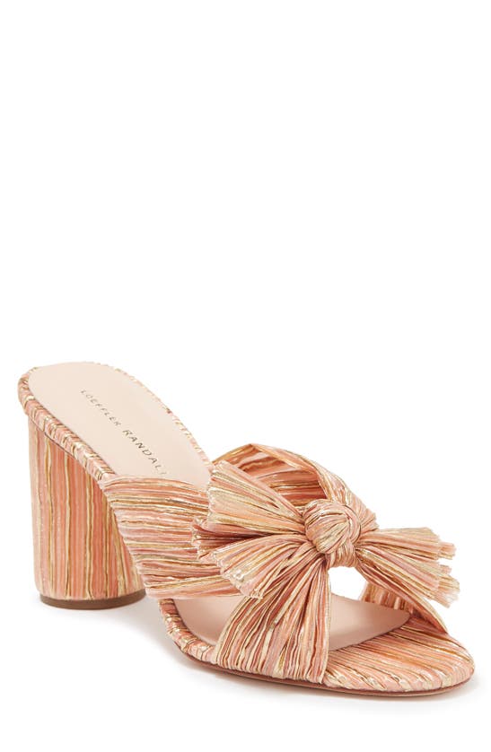 Loeffler Randall Penny Knotted Lamé Sandal In Bermuda/ Gold