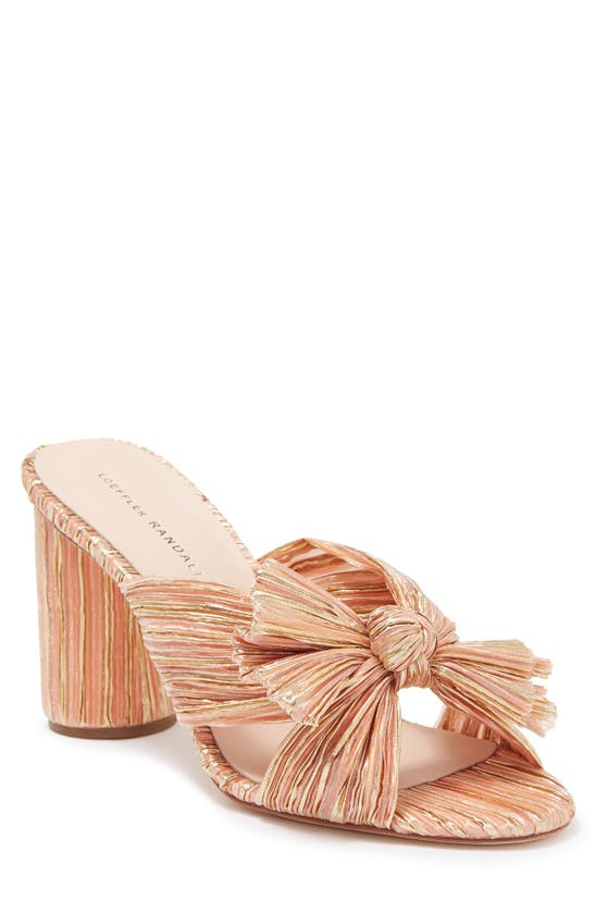 LOEFFLER RANDALL PENNY KNOTTED LAMÉ SANDAL