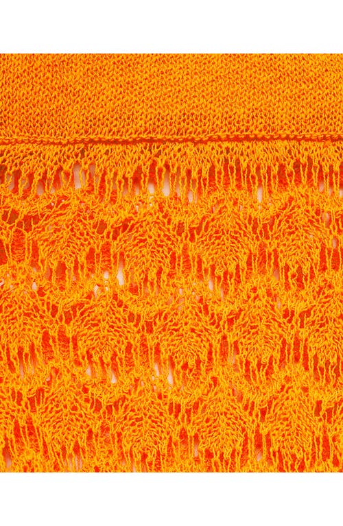 Shop Mango Open Stitch Flare Cover-up Pants In Orange
