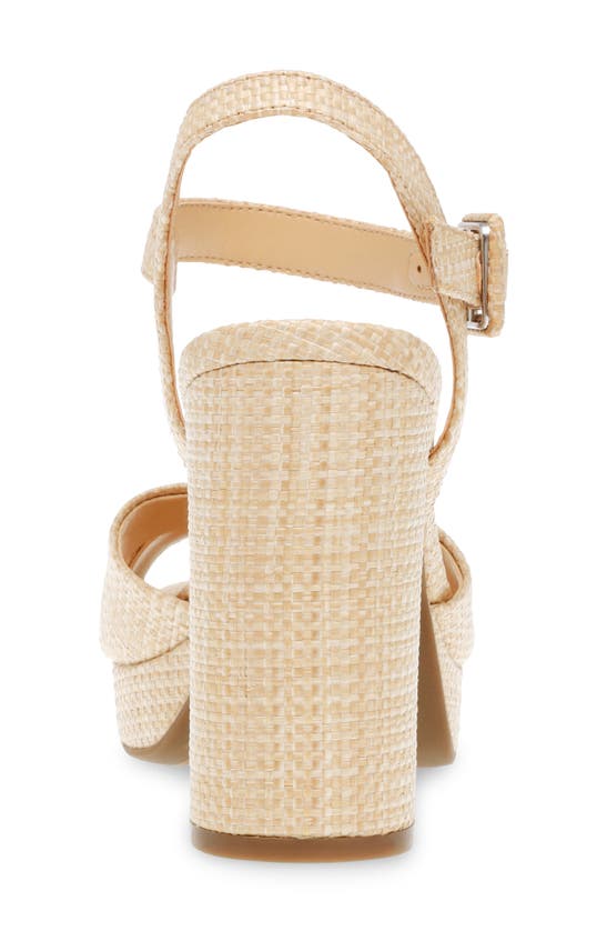 Shop Anne Klein Zena Ankle Strap Platform Sandal In Raffia