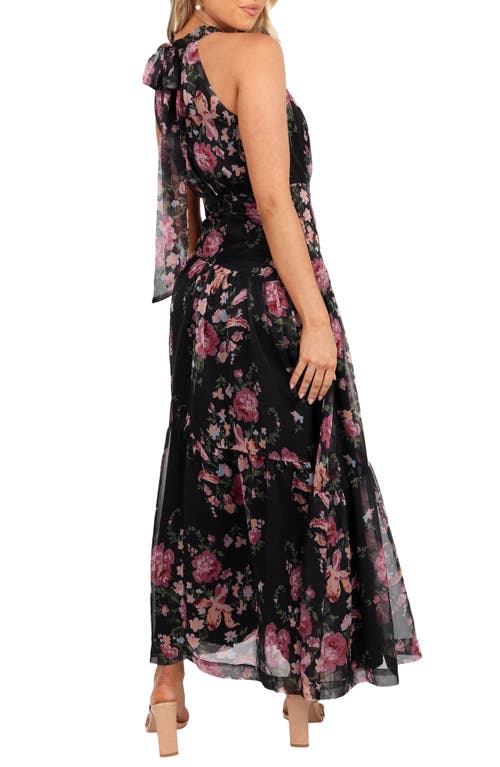 Petal And Pup Petal & Pup Eden Floral Halter Maxi Dress In Black