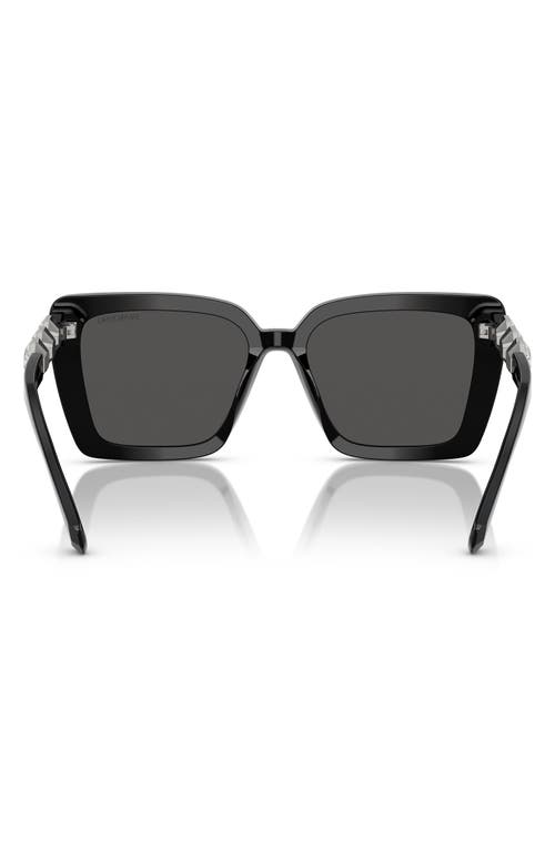 Swarovski 55mm Square Sunglasses In Black
