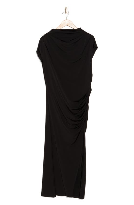 Renee C Ruched Jersey Dress In Black