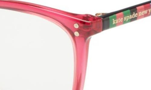 Kate Spade New York Aubree 53mm Blue Light Blocking Reading Glasses In Plum/clear Blue Block