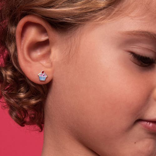In Season Jewelry Cherry On Top Cupcake Earrings In Multi-color