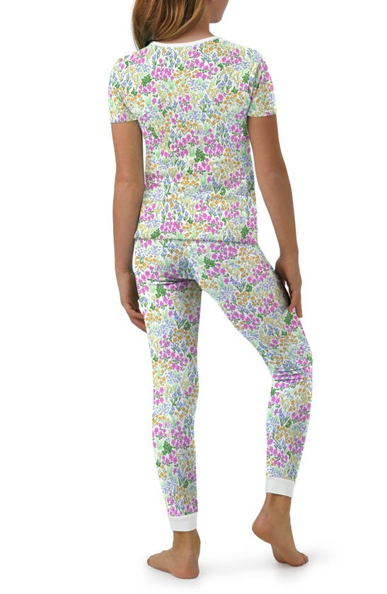 Shop Bedhead Pajamas Kids' Floral Fitted Two-piece Pajamas In Cottage Garden
