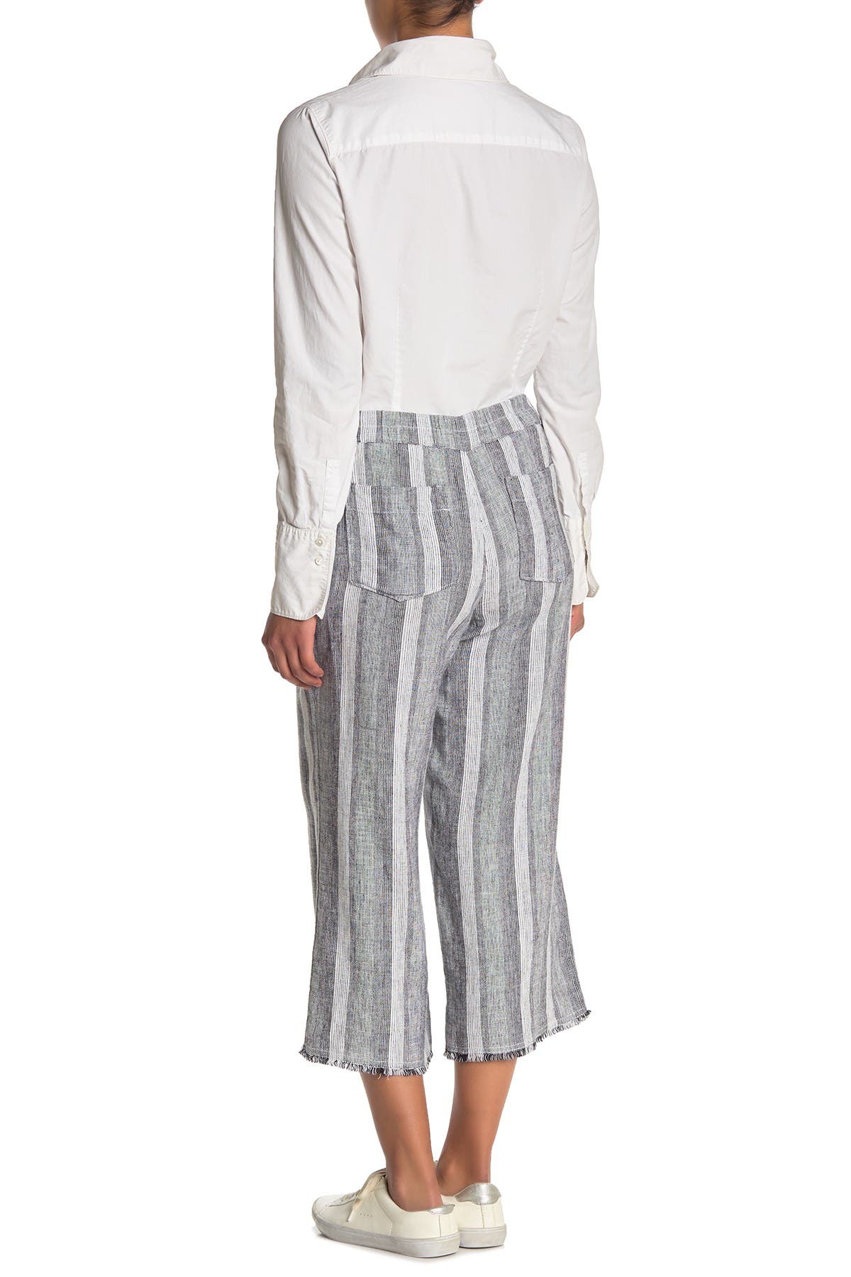 striped tie waist trousers