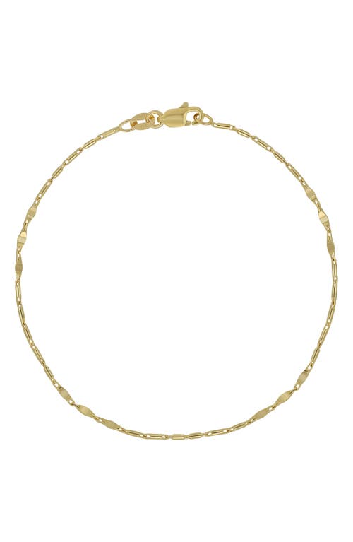 Bony Levy 14k Gold Flat Link Chain Bracelet In 14k Yellow Gold