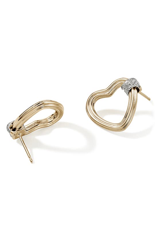 JOHN HARDY JOHN HARDY BAMBOO COLLECTION HEART STUD EARRINGS 