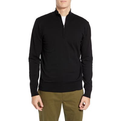 French Connection Stretch Cotton Quarter Zip Sweater