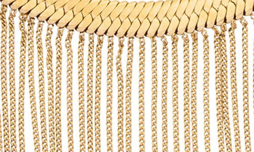 St. Moran Fringe Snake Chain Frontal Necklace In Gold