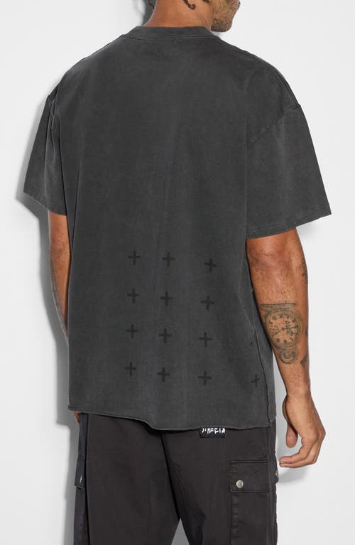 Shop Ksubi Angelik Ekcess Oversize Graphic T-shirt In Black