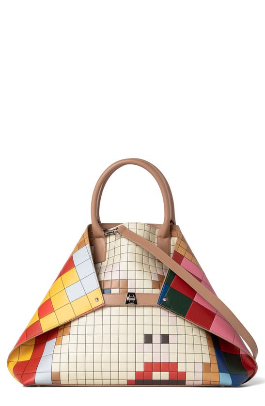 Akris Medium Drei Teile Trapezoid Tote In Multicolor