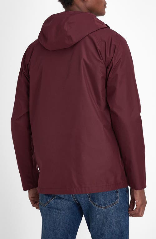 Shop Barbour Hooded Domus Water Resistant Jacket In Bordeaux