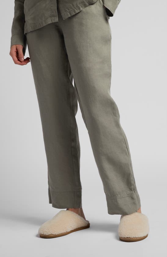 Shop Parachute Linen Lounge Pants In Moss