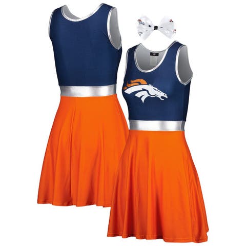 Denver Broncos Cheerleader Dress Outfit Girls Baby Toddler Size 2T Halloween