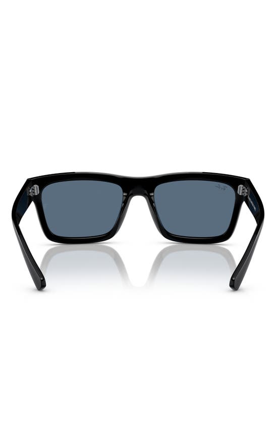 Shop Ray Ban Ray-ban Warren 54mm Rectangular Sunglasses In Black Blue