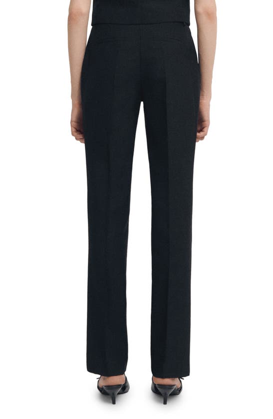 Shop Mango Straight Leg Suit Pants In Black