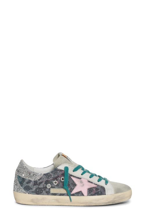 Golden Goose Super-star Low Top Sneaker In Purple Black Leo/ice/pink