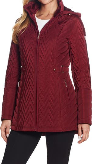 Zip Front Hooded Quilted Jacket, Quilted Jacket