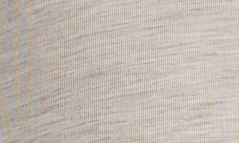 Vince Merino Wool Elbow-sleeve Turtleneck T-shirt In Heather Sesame