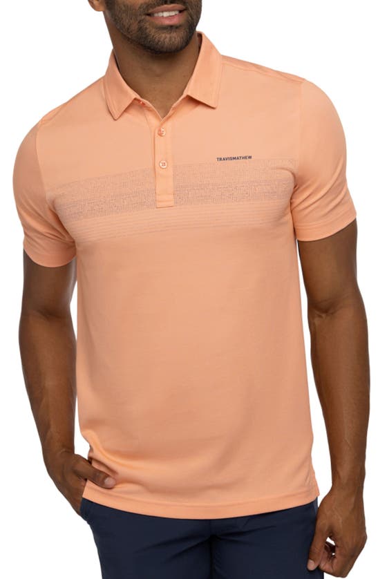 Shop Travis Mathew Travismathew Mesa Central Piqué Polo In Heather Melon