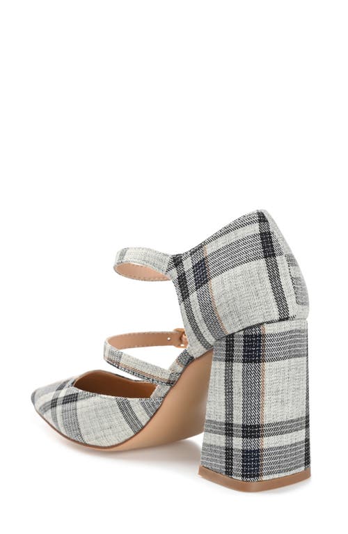 Shop Journee Collection Isadorah Pump In Plaid/black