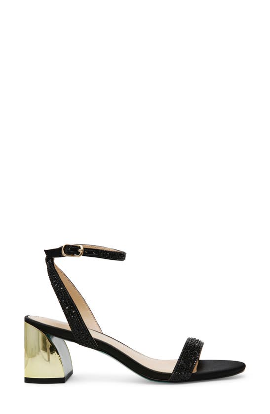 Shop Betsey Johnson Jean Ankle Strap Sandal In Black