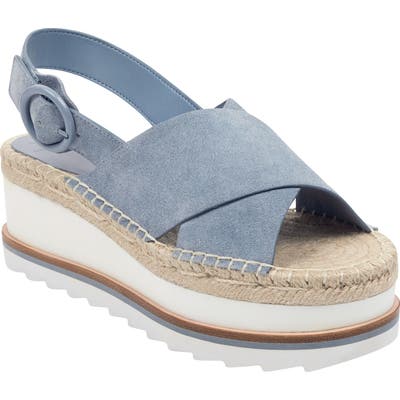 Marc Fisher Ltd Glenna Platform Slingback Sandal, Blue