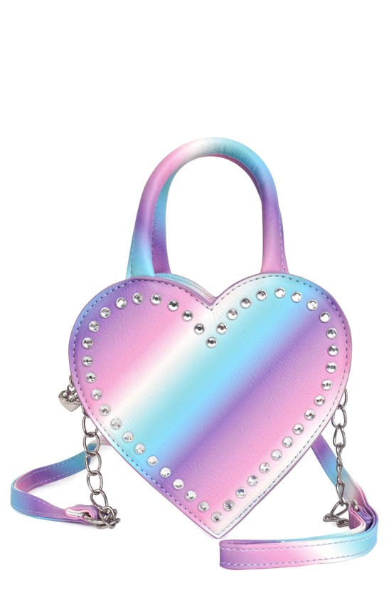 Shop Omg Accessories Kids' Ombré Heart Crossbody Bag In Orchid