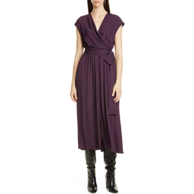 Jason Wu Twill Wrap Dress, Burgundy